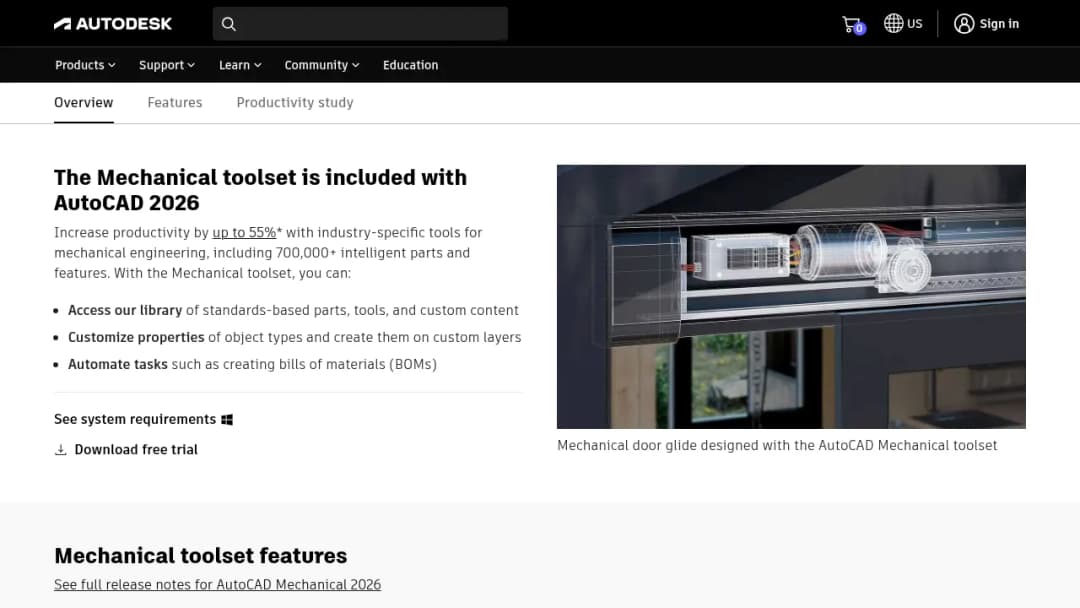 Autodesk AutoCAD Mechanical screenshot