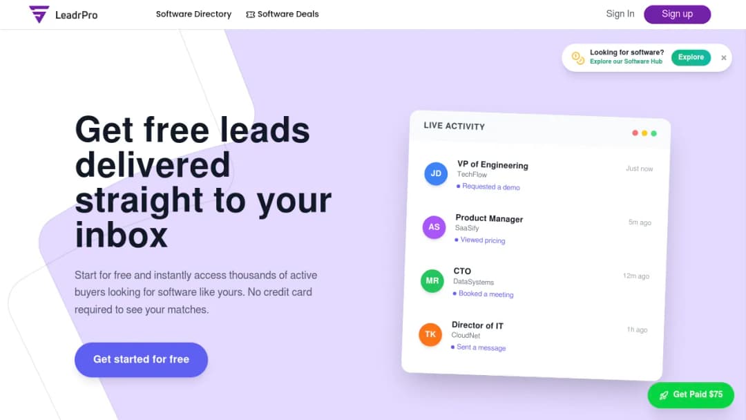 LeadrPro screenshot