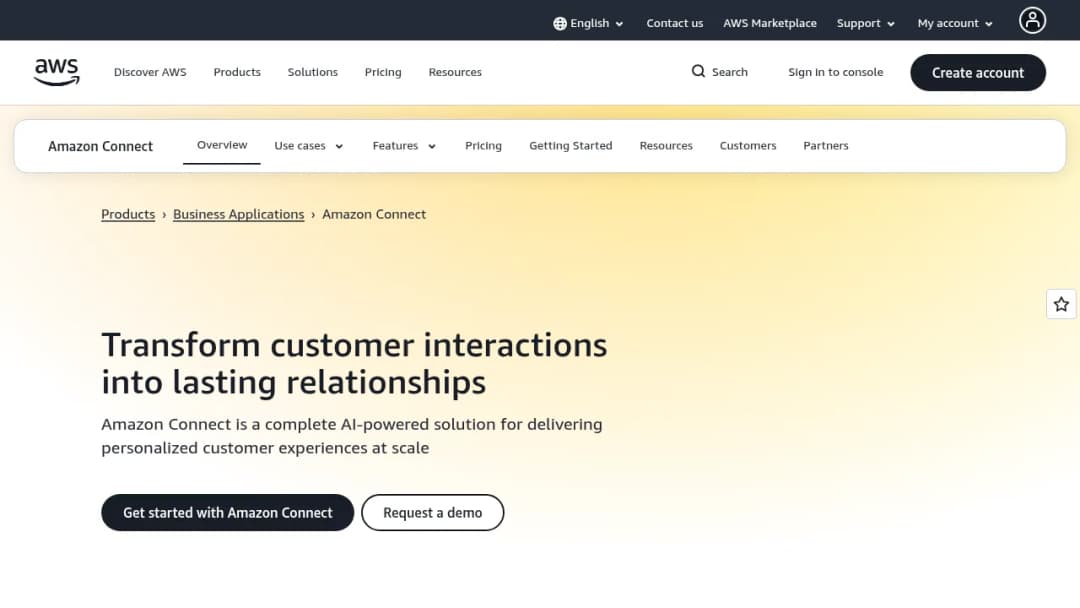 Amazon Connect screenshot