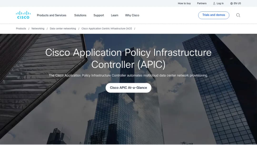 Cisco Application Policy Infrastructure Controller screenshot