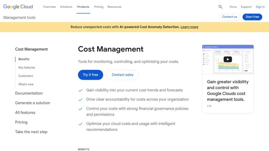 Google Cost Management | Airframe