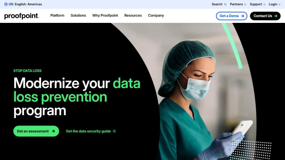 Proofpoint Enterprise DLP screenshot