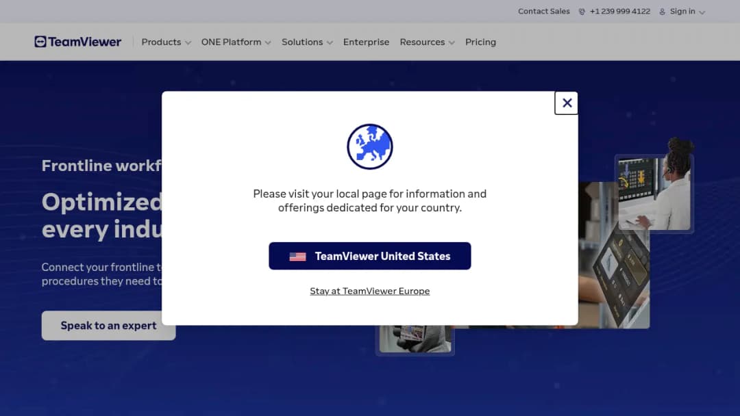 TeamViewer Frontline workflows screenshot