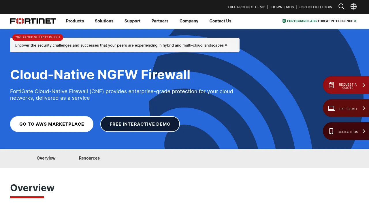 Fortinet Cloud-Native NGFW Firewall screenshot