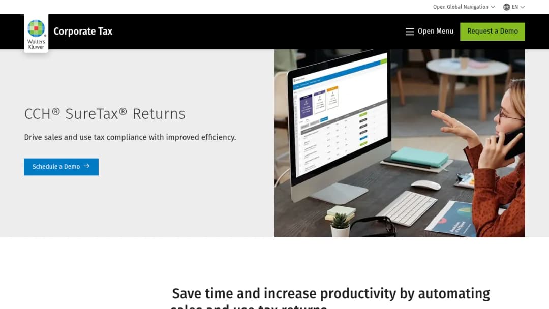 Wolters Kluwer CCH® SureTax® Returns screenshot