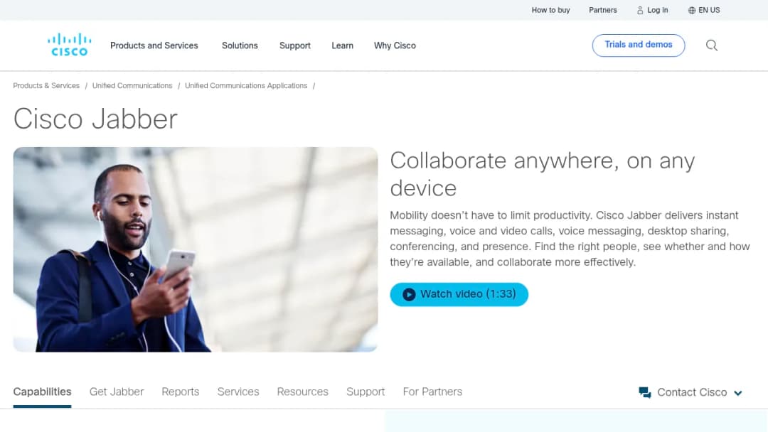 Cisco Jabber screenshot