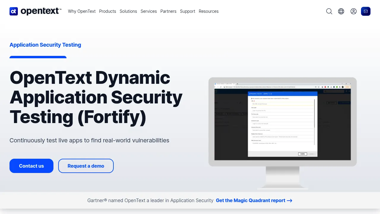 OpenText Dynamic Application Security Testing screenshot