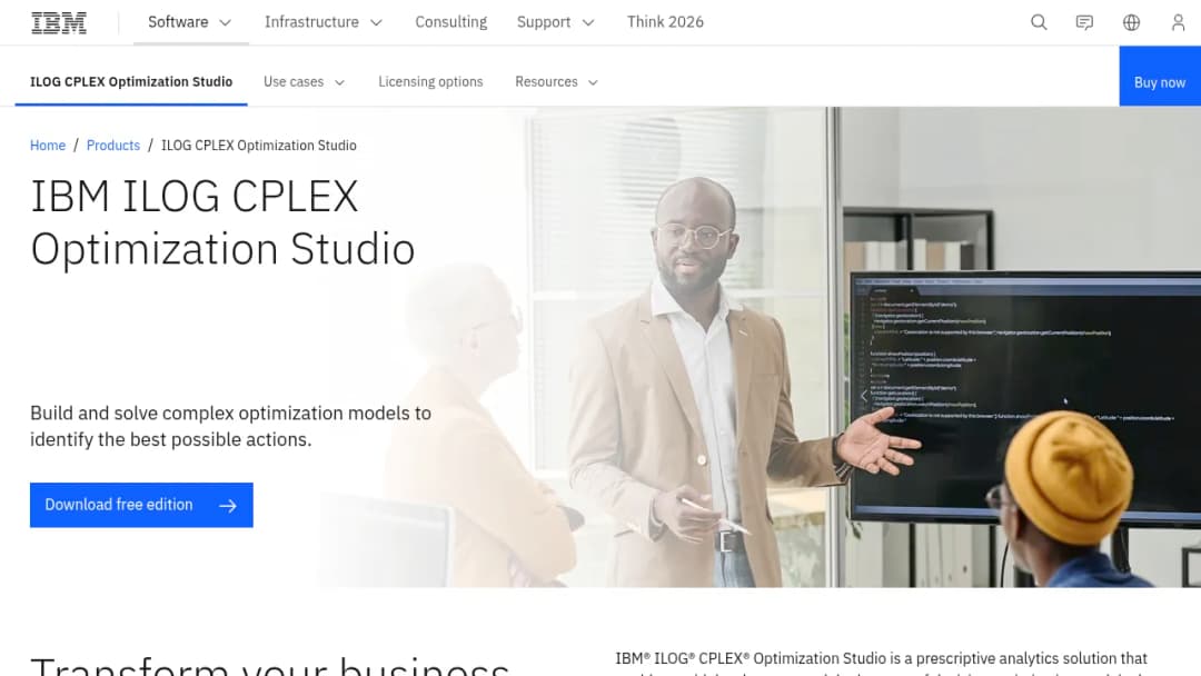 IBM Ilog Cplex Optimization Studio screenshot