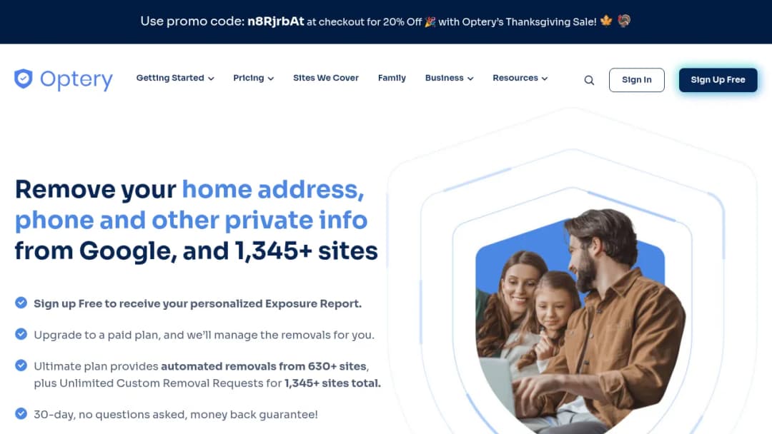 Optery screenshot