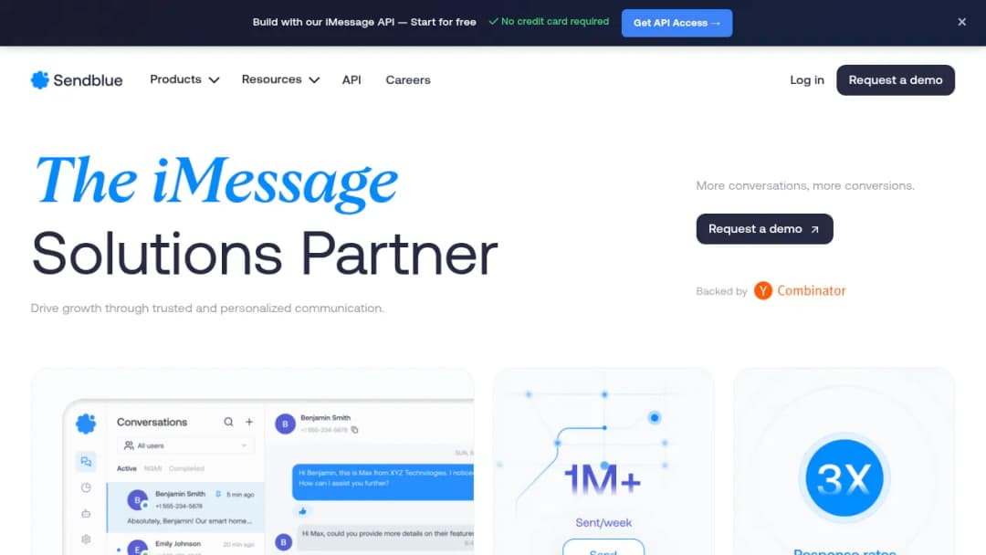 Sendblue screenshot
