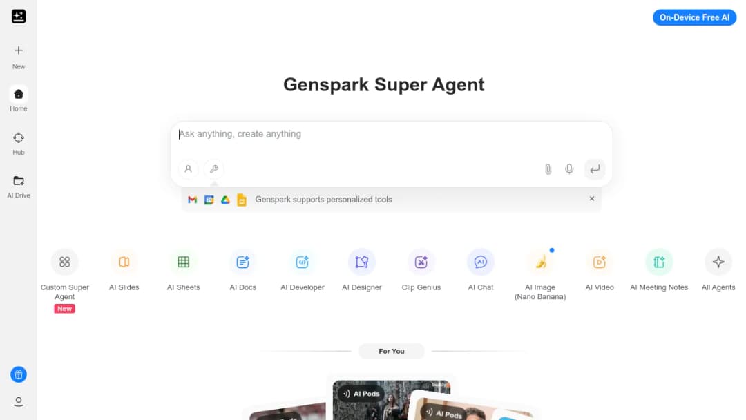 Genspark screenshot