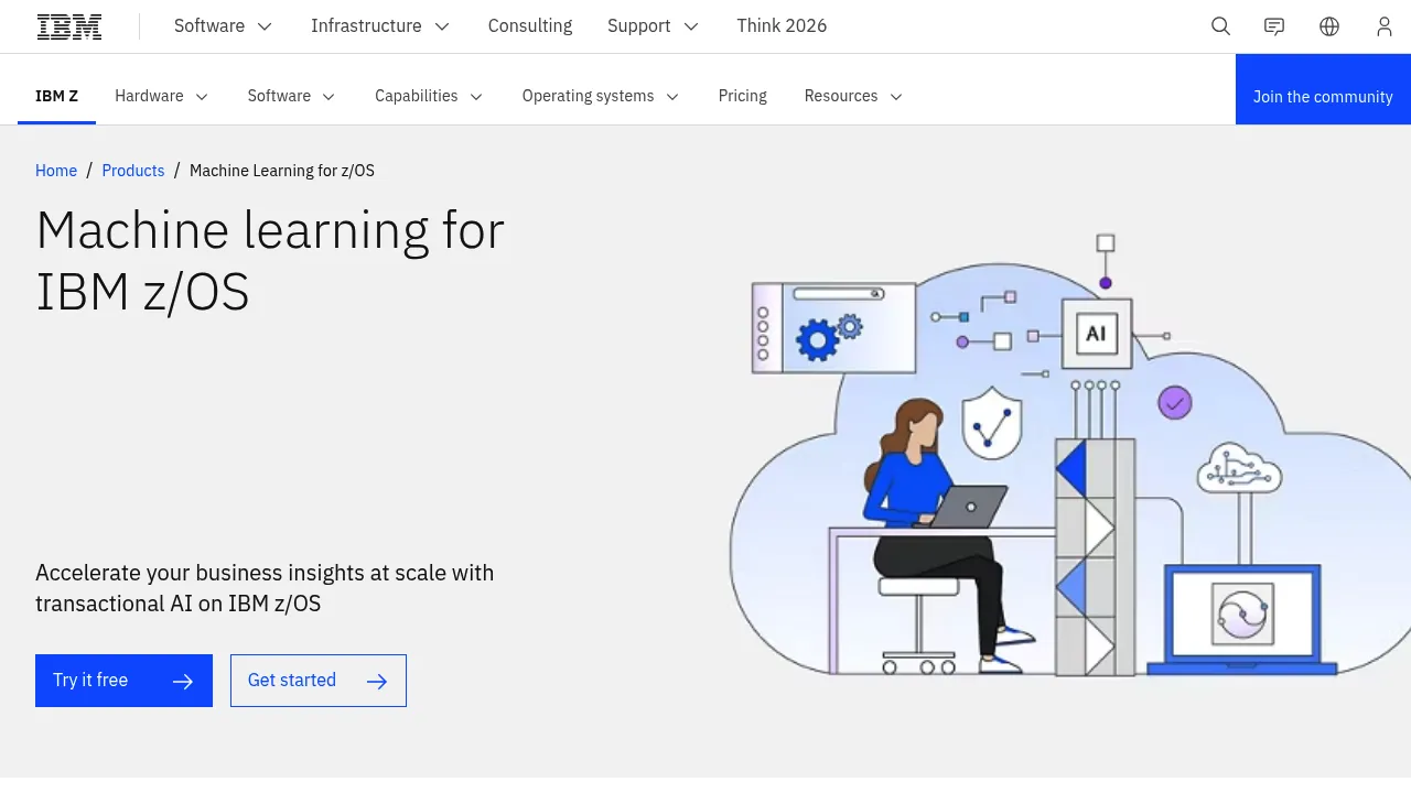 IBM Machine Learning for Zos screenshot