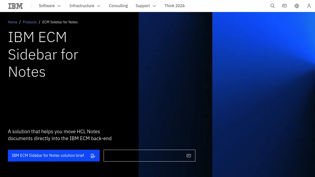 IBM Ecm Sidebar for Notes screenshot