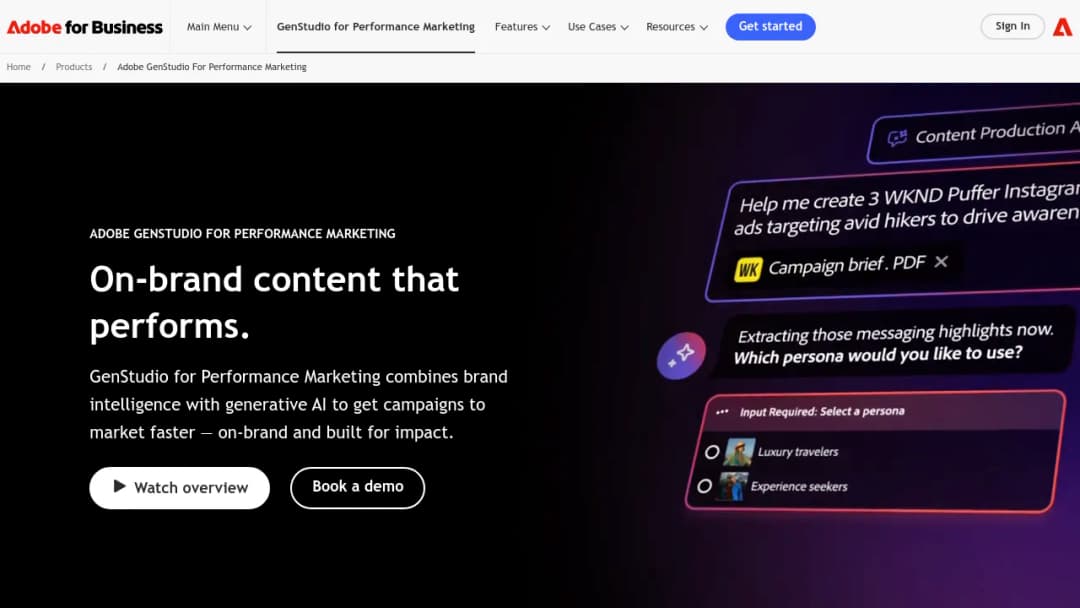 Adobe GenStudio for Performance Marketing screenshot