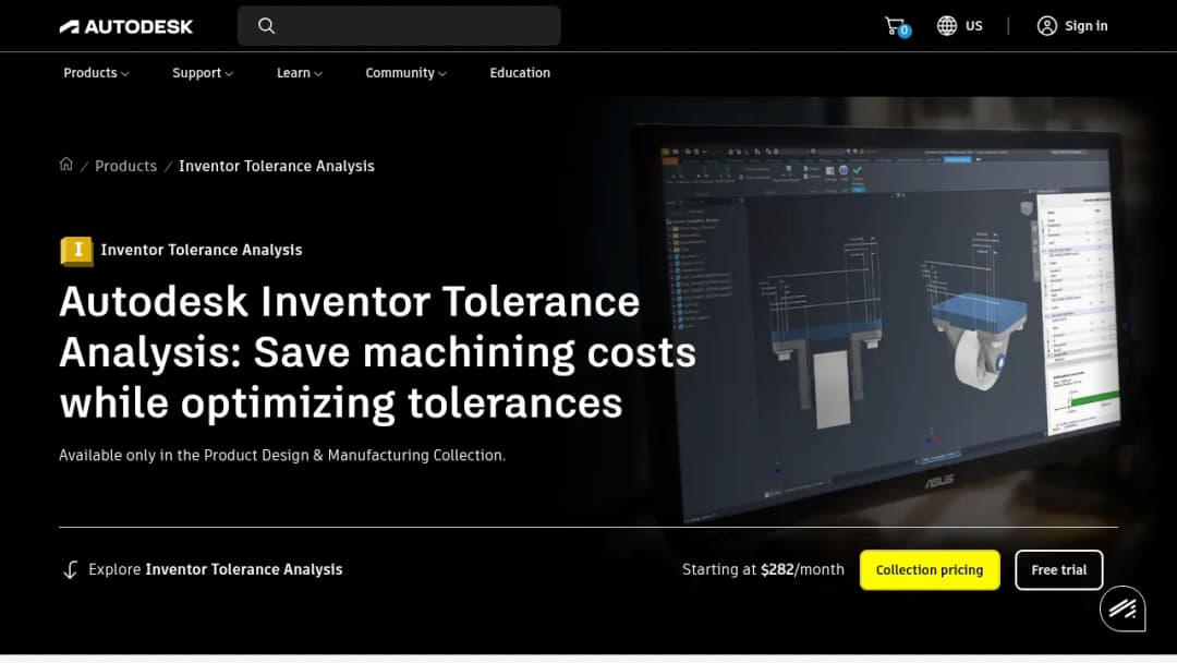 Autodesk Inventor Tolerance Analysis screenshot