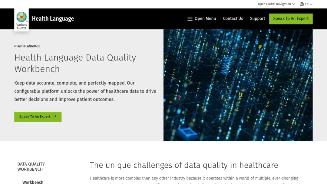 Wolters Kluwer Health Language Data Quality Workbench screenshot