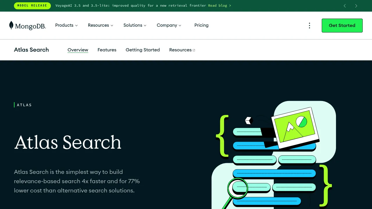 MongoDB Search screenshot