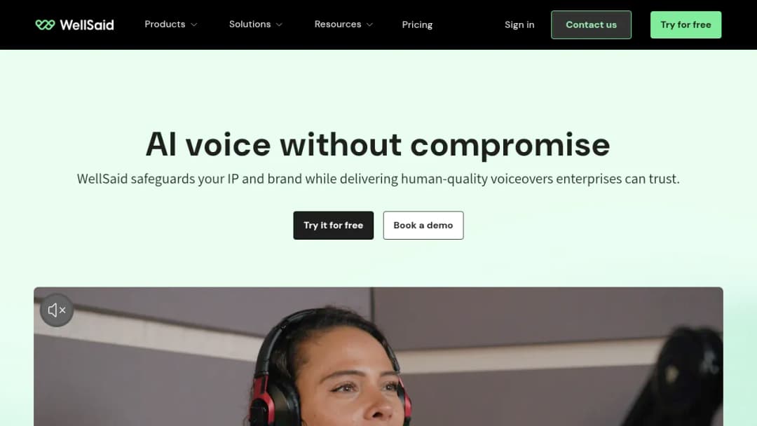 WellSaid Labs screenshot
