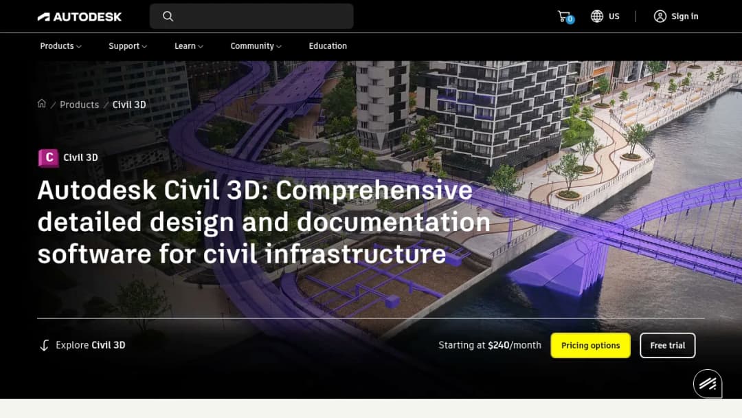 Autodesk Civil 3D screenshot