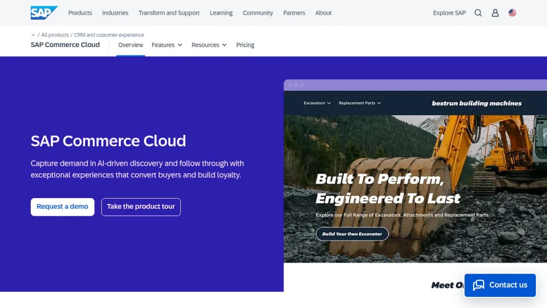 SAP Commerce Cloud screenshot