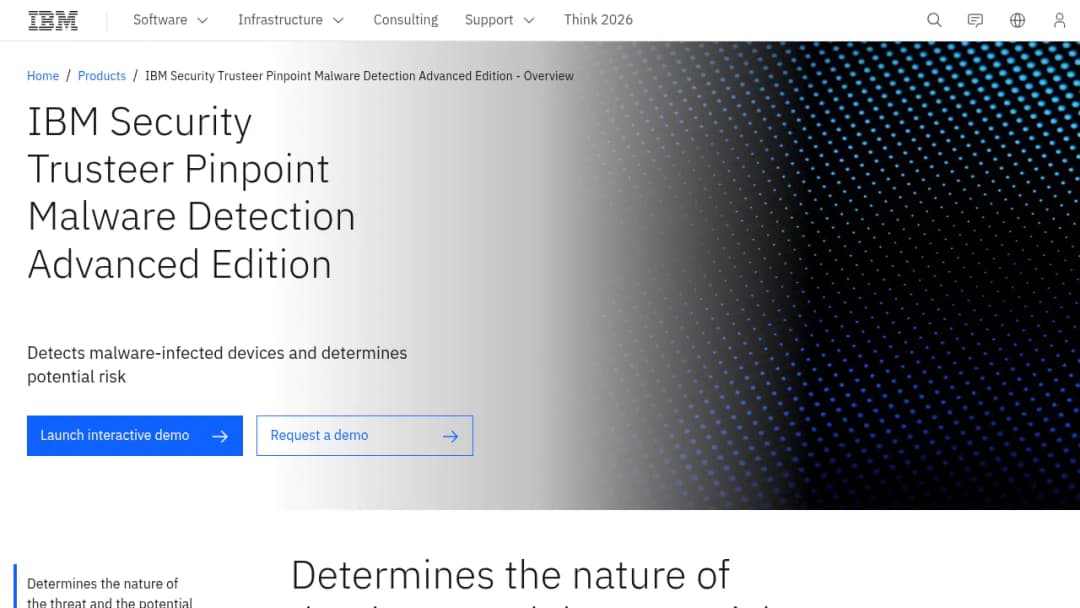 IBM Trusteer Pinpoint Malware Detection screenshot