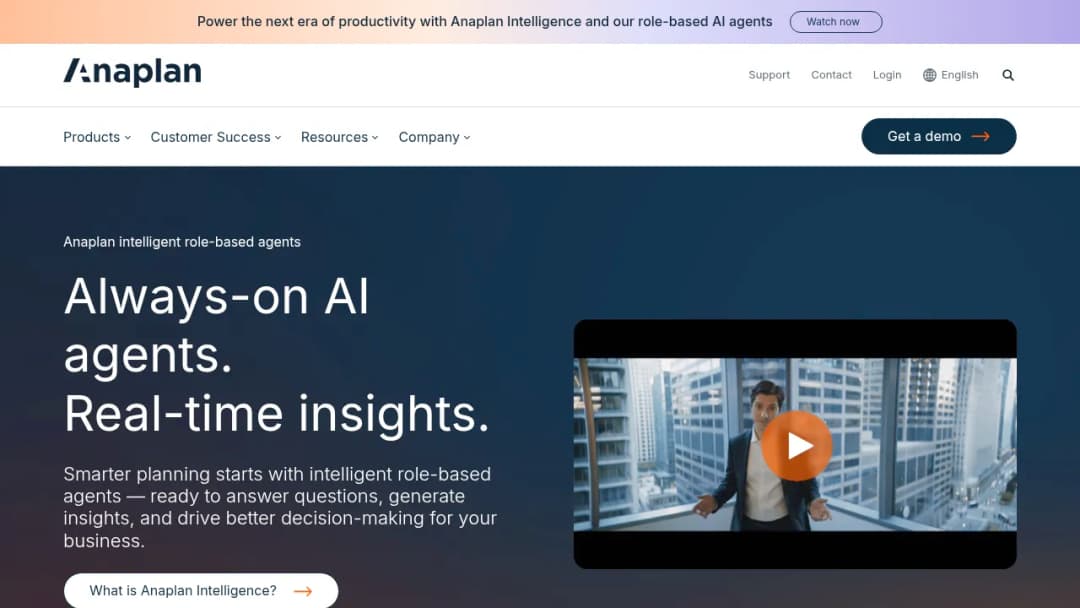 Anaplan AI Role-Based Agents screenshot