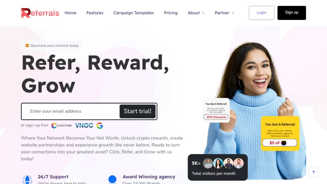 Referrals screenshot