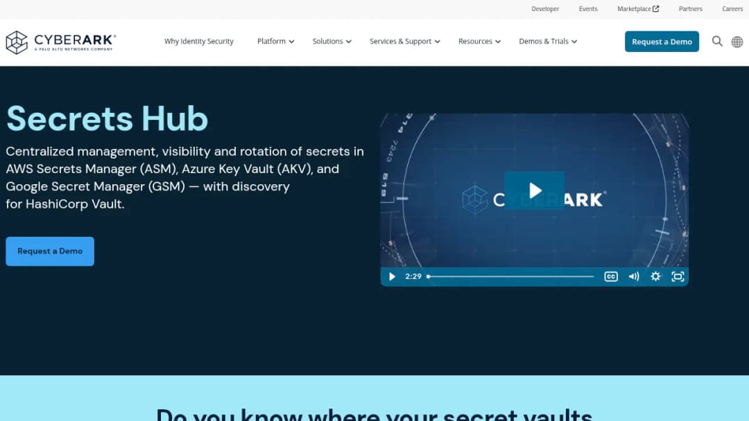 CyberArk Secrets Hub screenshot