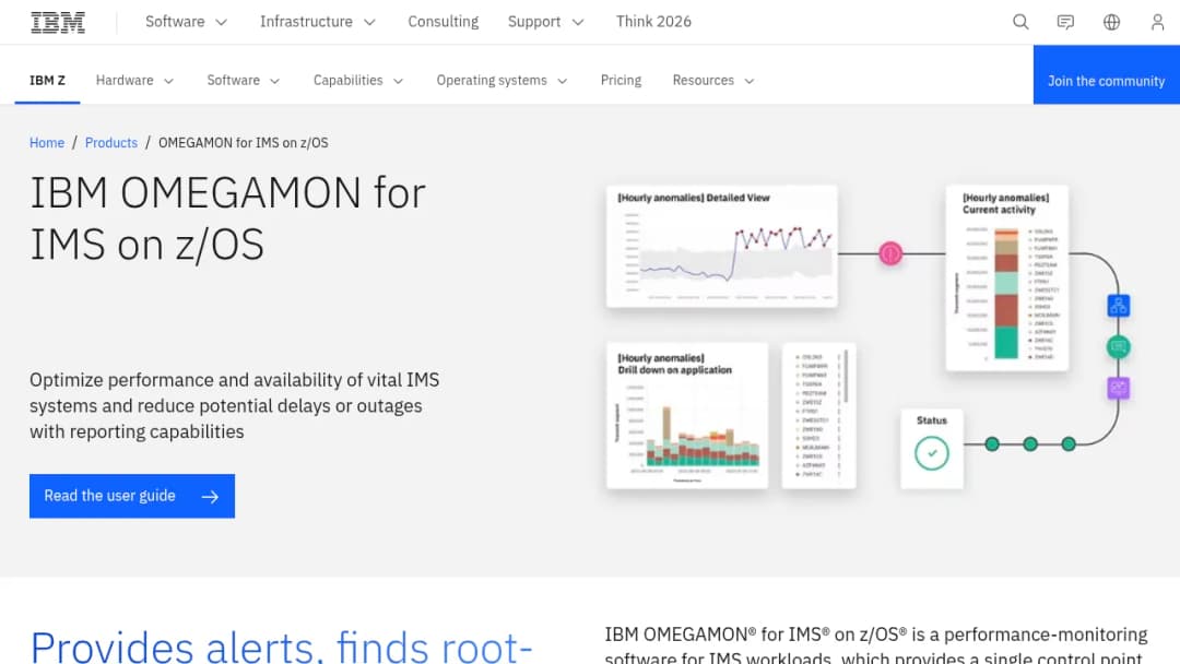 IBM Omegamon for Ims on Zos screenshot