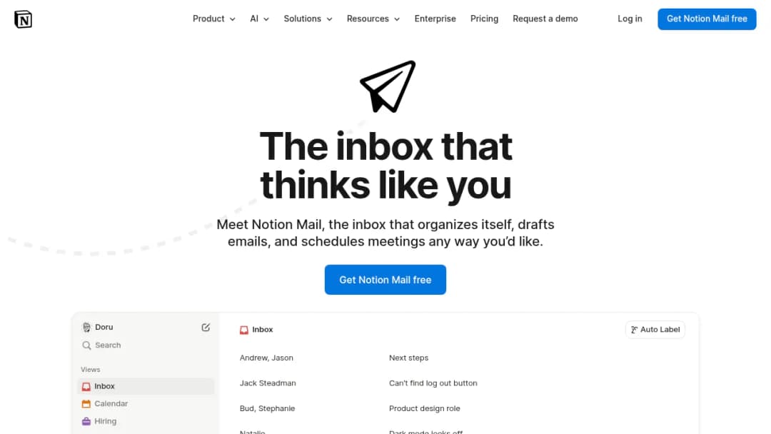 Notion Mail screenshot