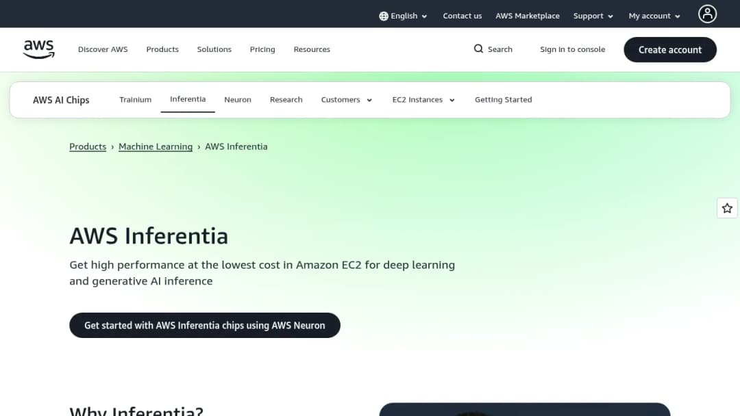 AWS Inferentia screenshot