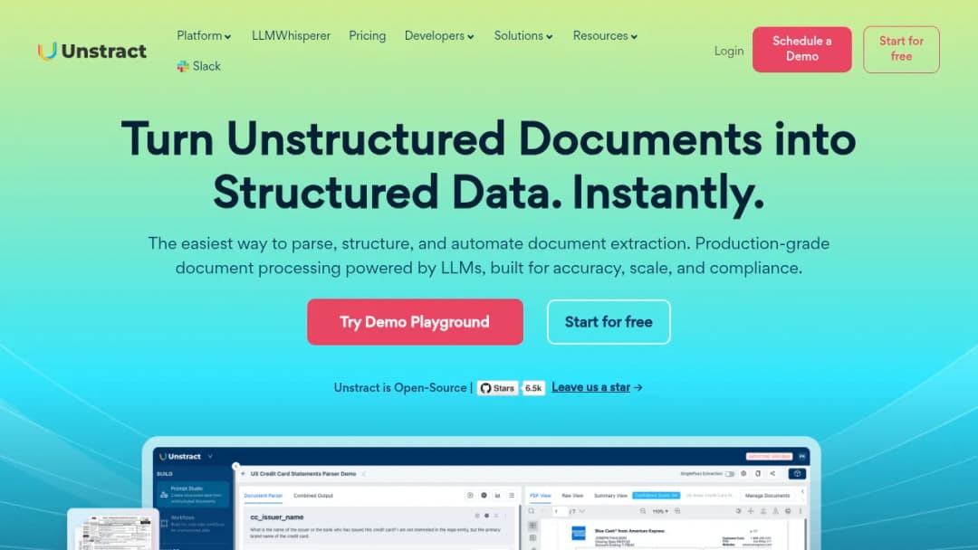 Unstract screenshot