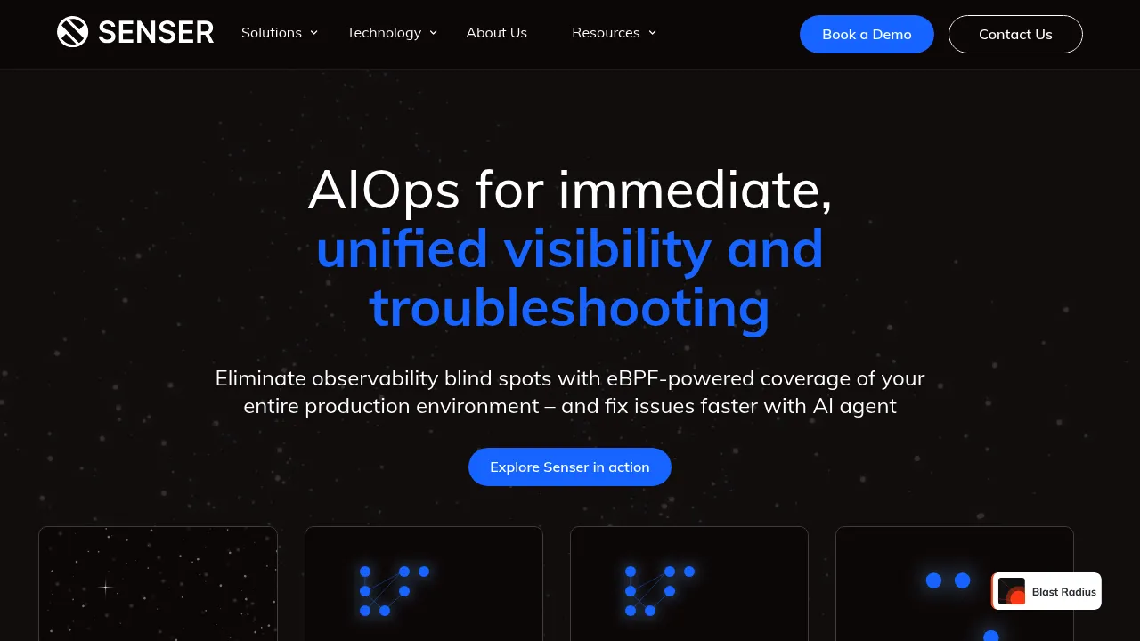 Senser (Acquired by DriveNets) screenshot