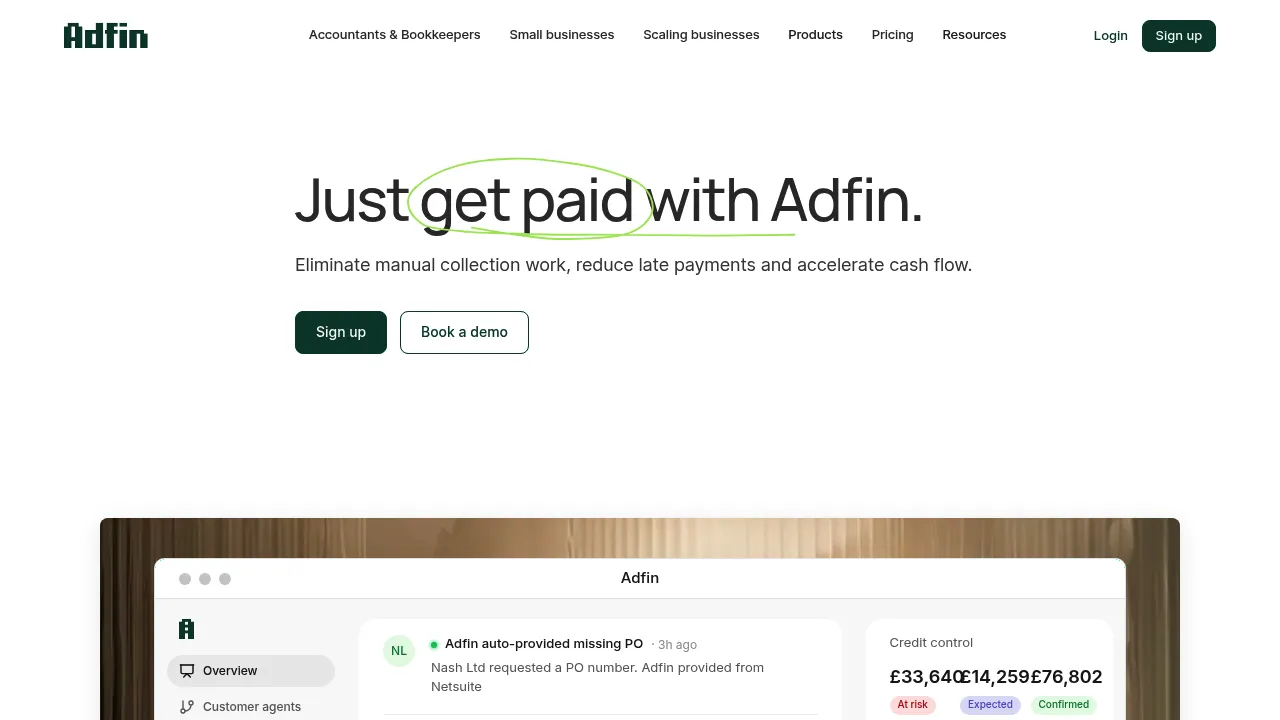 Adfin screenshot