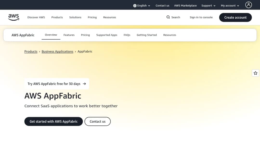 AWS AppFabric screenshot