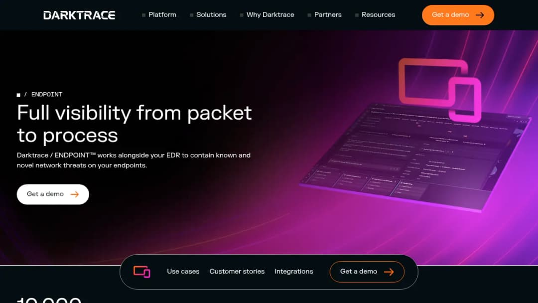 Darktrace ENDPOINT screenshot