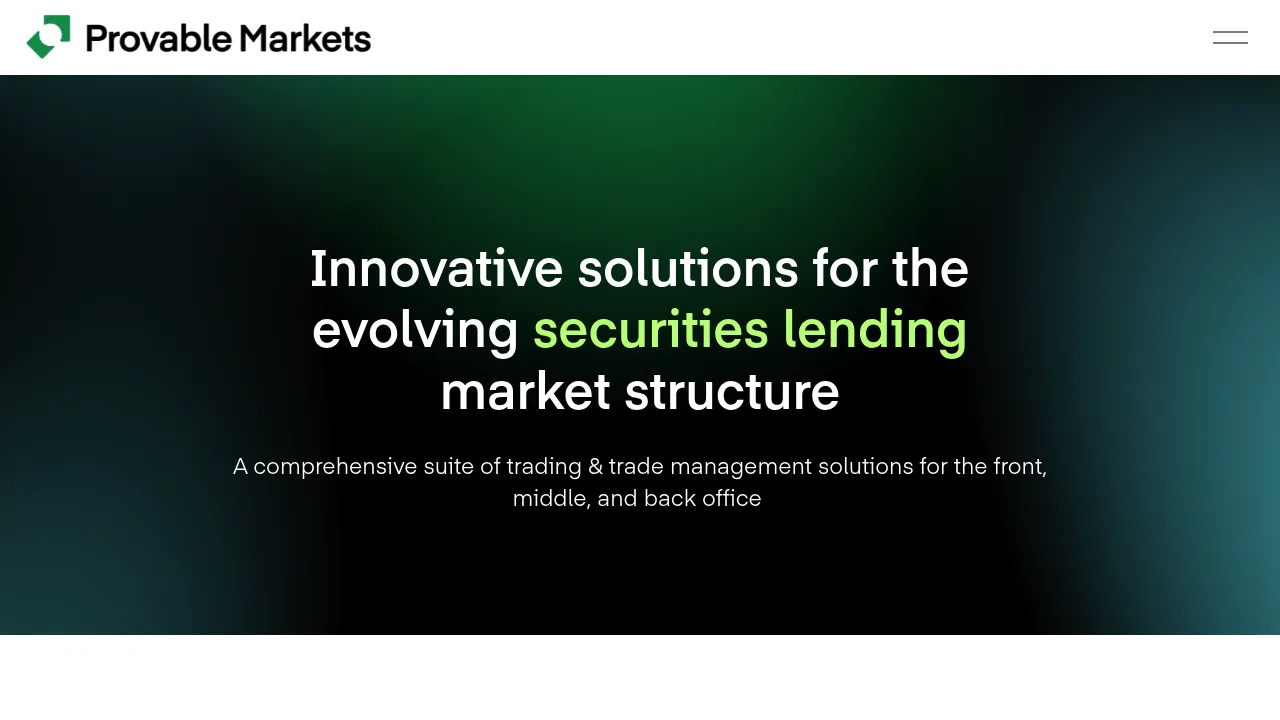 Provable Markets screenshot