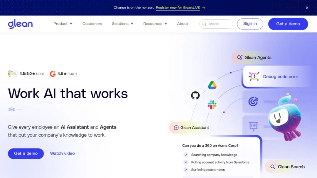 Glean screenshot