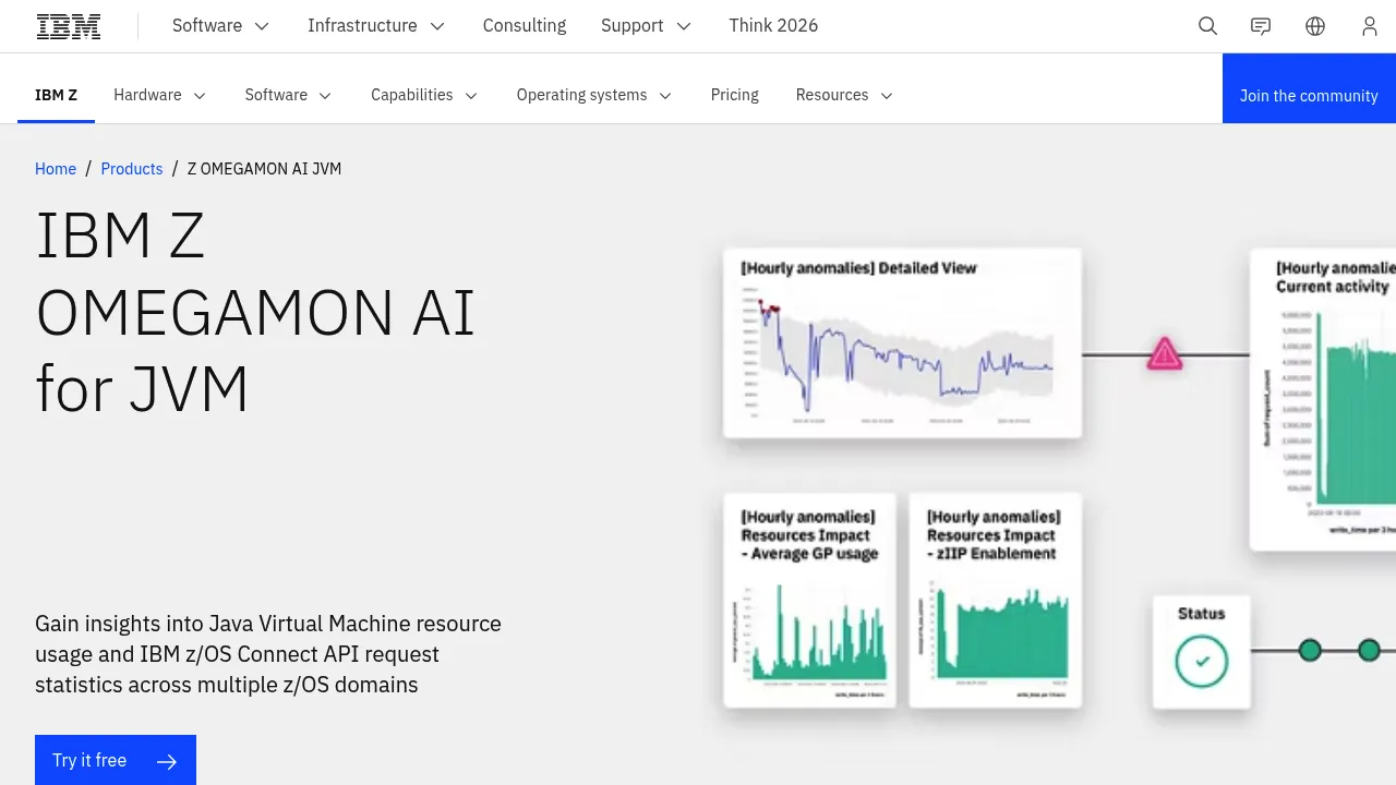 IBM Z Omegamon AI Jvm screenshot