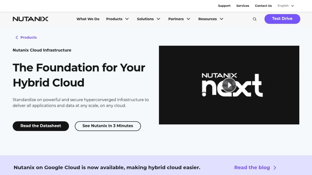 Nutanix Cloud Infrastructure screenshot