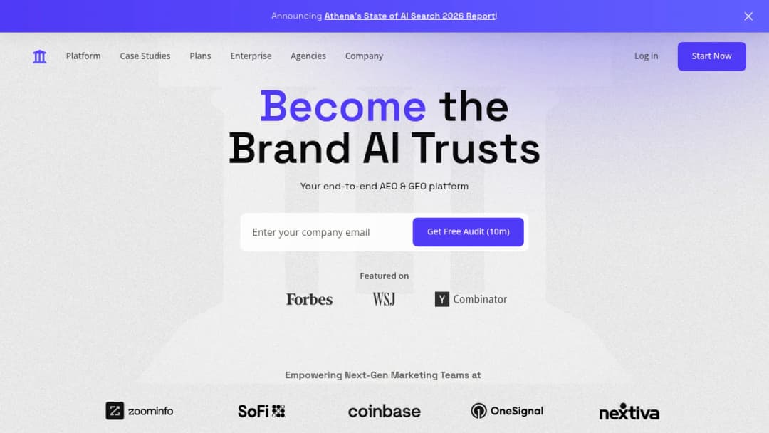 AthenaHQ screenshot