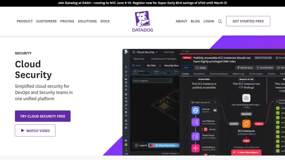 Datadog Cloud Security screenshot