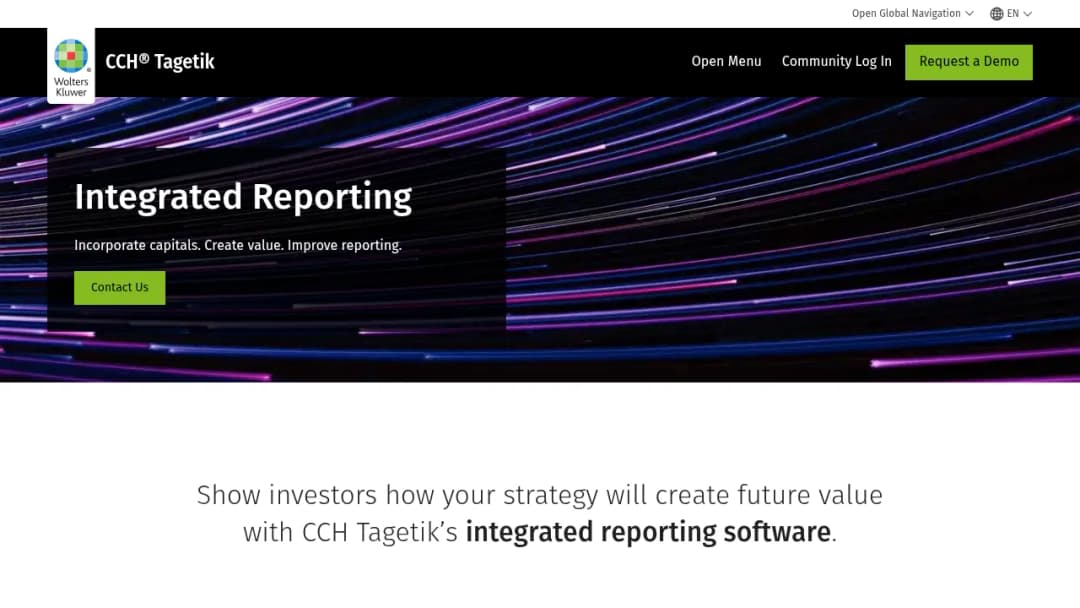 Wolters Kluwer CCH Tagetik: Integrated Reporting screenshot