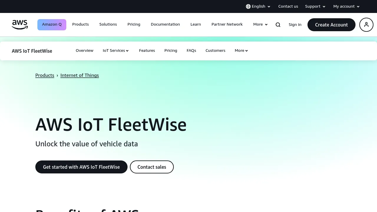 AWS IoT FleetWise screenshot
