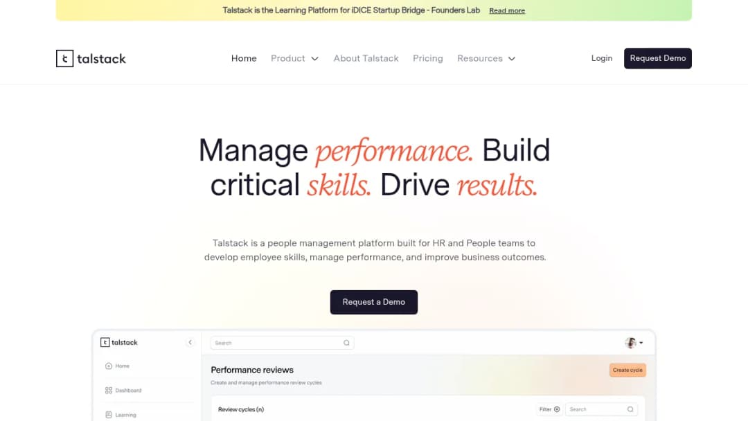 Talstack screenshot