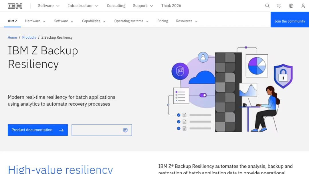 IBM Z Backup Resiliency screenshot