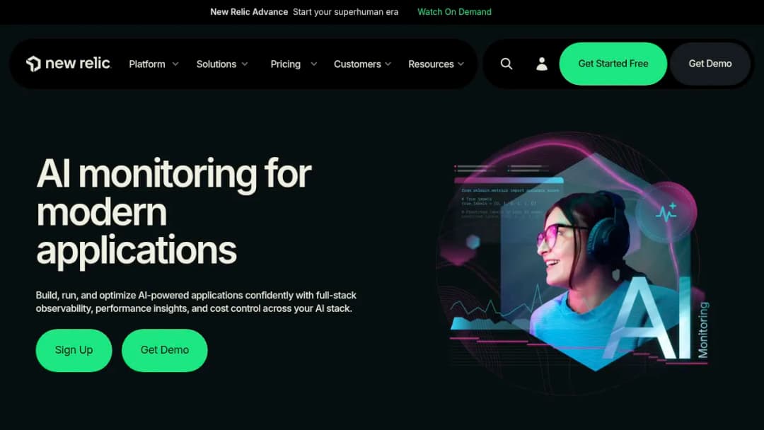 New Relic AI Monitoring screenshot
