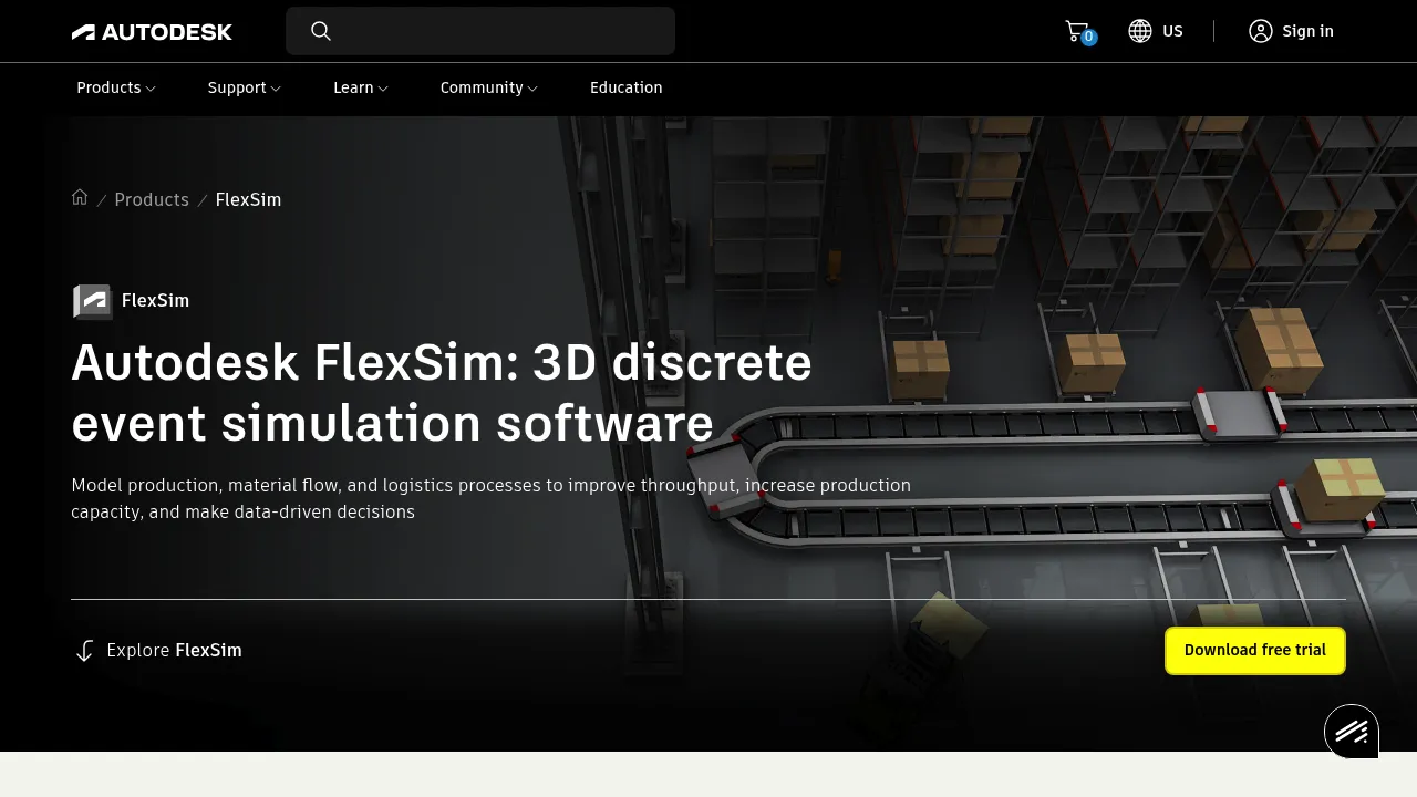 Autodesk FlexSim screenshot