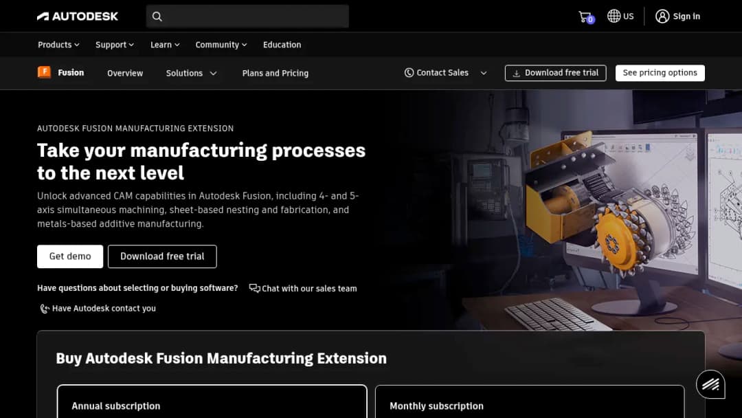 Autodesk Fusion Manufacturing Extension screenshot