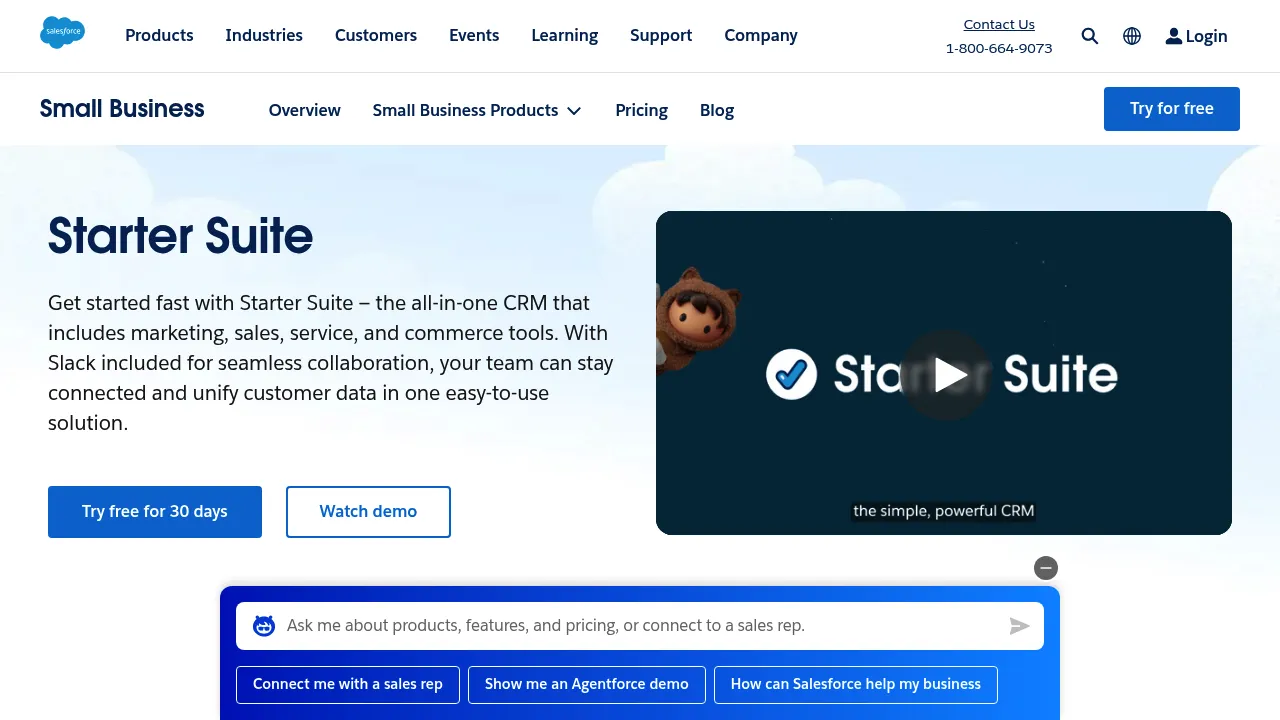 Salesforce Starter Suite screenshot